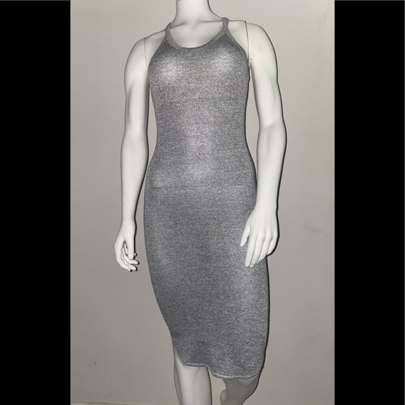 Aritzia Gray Wilfred Free Peekaboo Dress - Picture 1 of 4